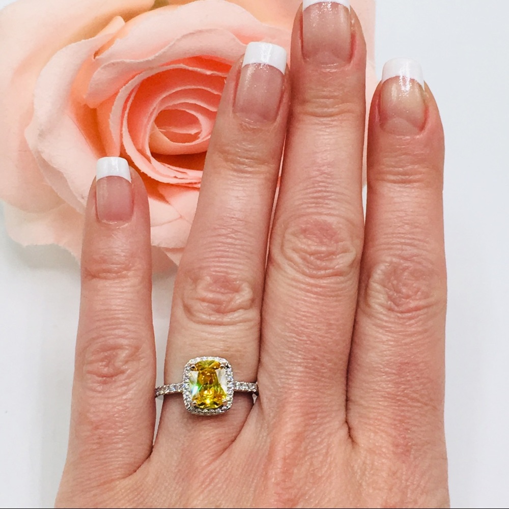 14k white gold diamond engagement ring wedding - Picture 5 of 8